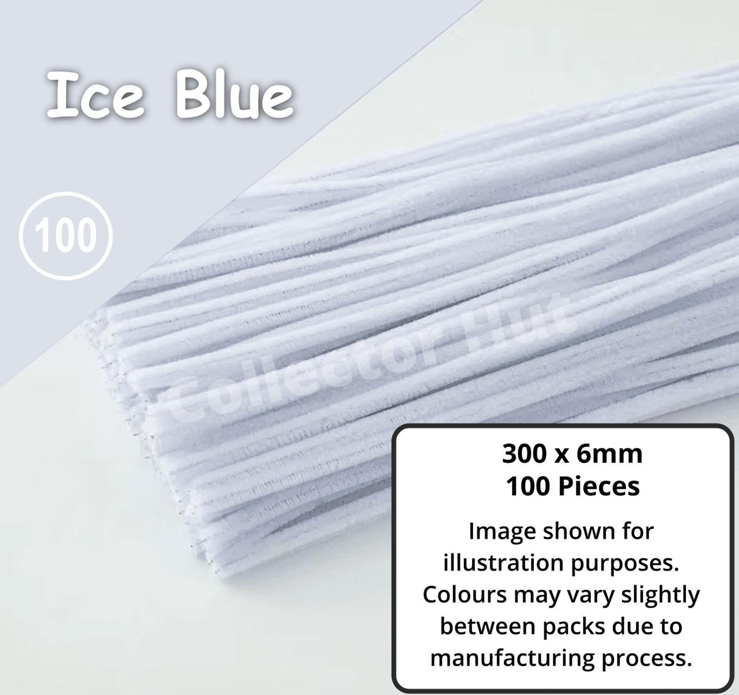 Chenille Craft Stems Pipe Cleaners 100pcs 30cm x 6mm Flexible Craft Supplies
