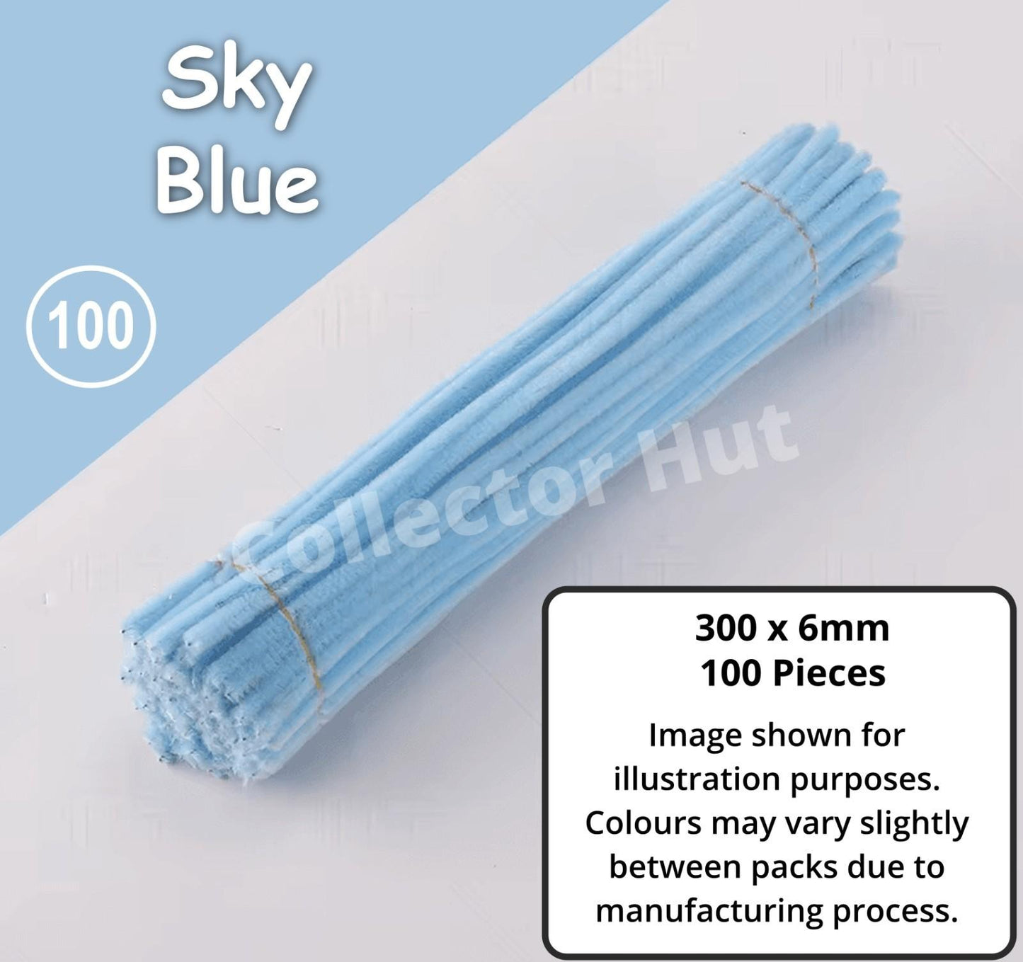 Chenille Craft Stems Pipe Cleaners 100pcs 30cm x 6mm Flexible Craft Supplies