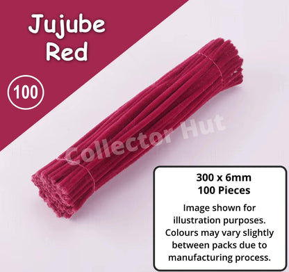 Chenille Craft Stems Pipe Cleaners 100pcs 30cm x 6mm Flexible Craft Supplies