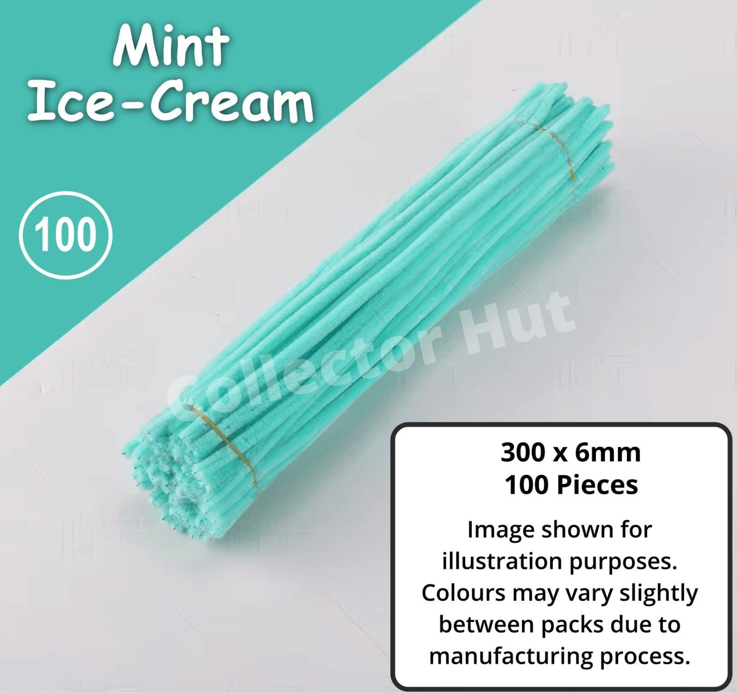 Chenille Craft Stems Pipe Cleaners 100pcs 30cm x 6mm Flexible Craft Supplies