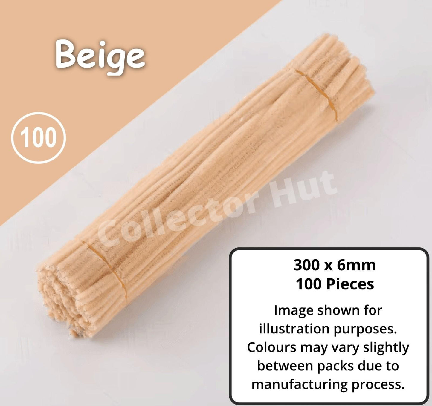 Chenille Craft Stems Pipe Cleaners 100pcs 30cm x 6mm Flexible Craft Supplies