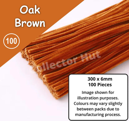 Chenille Craft Stems Pipe Cleaners 100pcs 30cm x 6mm Flexible Craft Supplies
