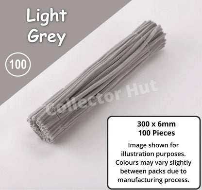 Chenille Craft Stems Pipe Cleaners 100pcs 30cm x 6mm Flexible Craft Supplies