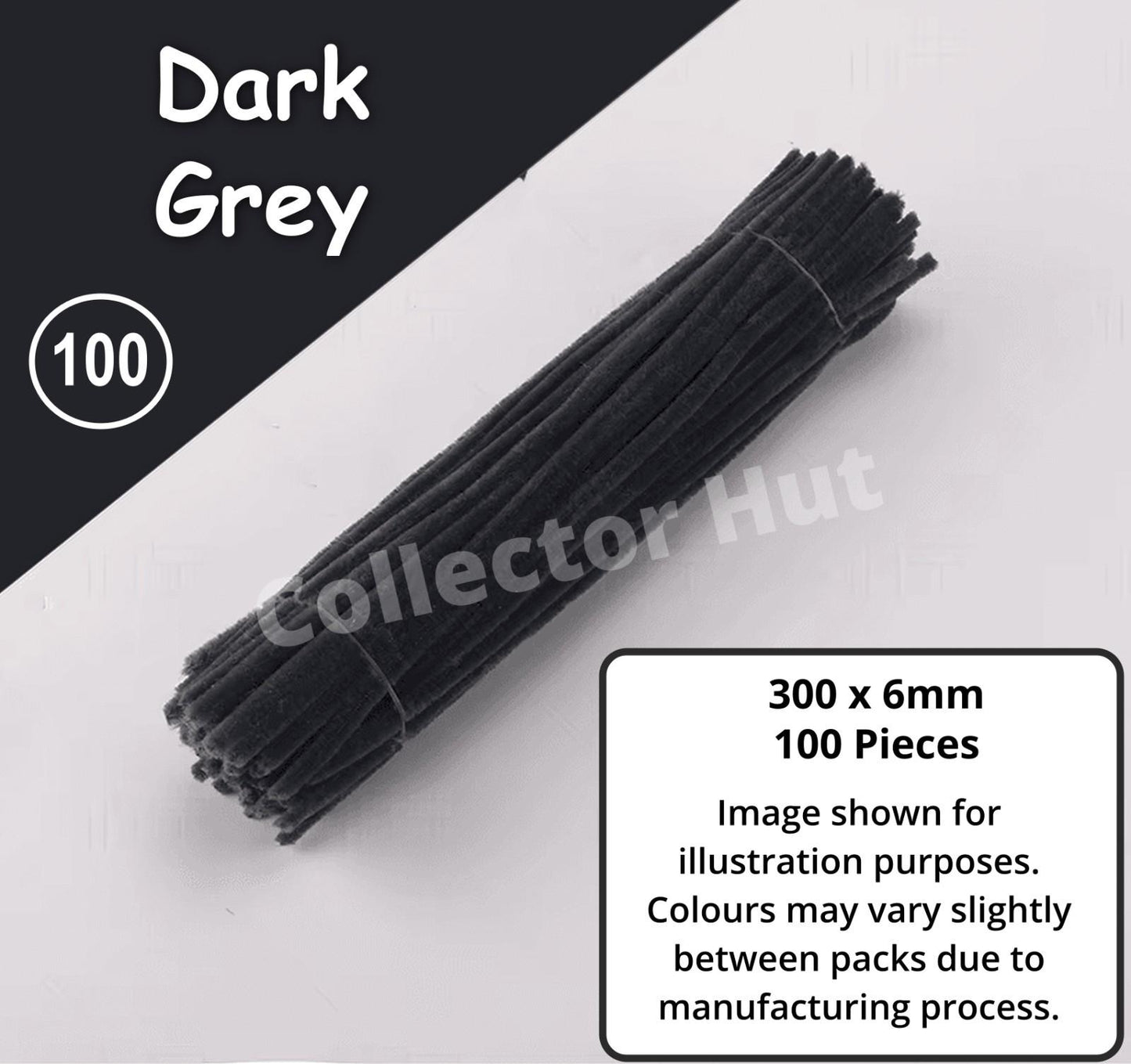 Chenille Craft Stems Pipe Cleaners 100pcs 30cm x 6mm Flexible Craft Supplies