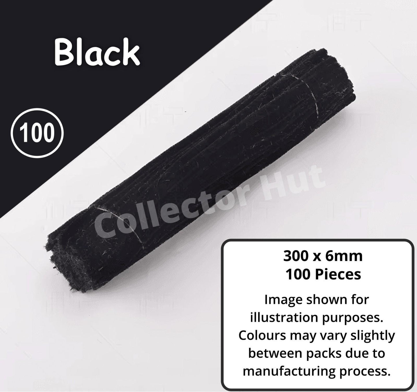 Chenille Craft Stems Pipe Cleaners 100pcs 30cm x 6mm Flexible Craft Supplies