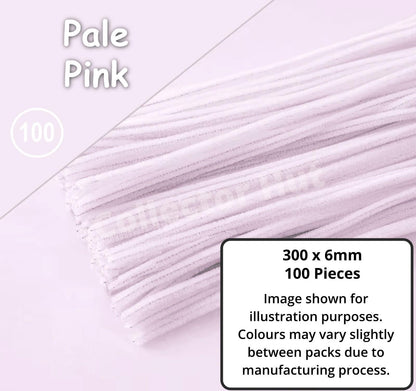 Chenille Craft Stems Pipe Cleaners 100pcs 30cm x 6mm Flexible Craft Supplies