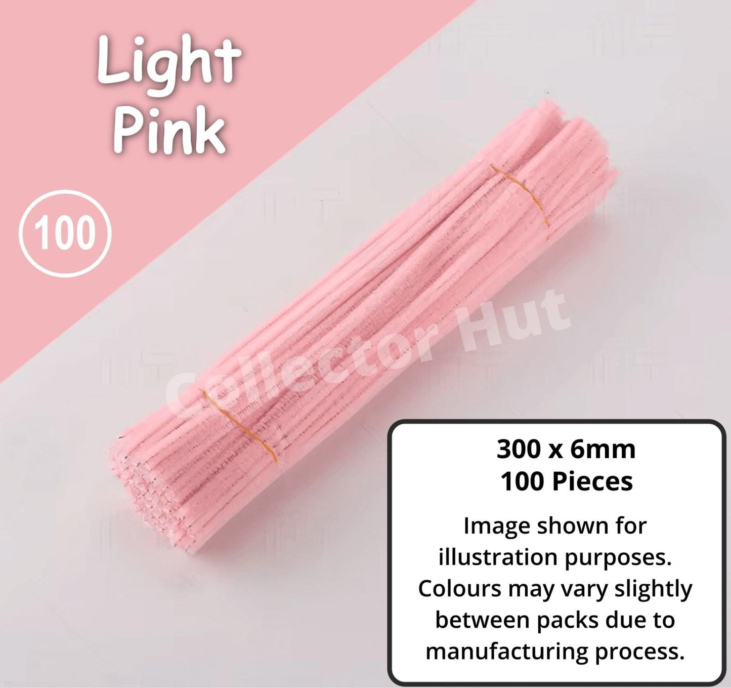 Chenille Craft Stems Pipe Cleaners 100pcs 30cm x 6mm Flexible Craft Supplies