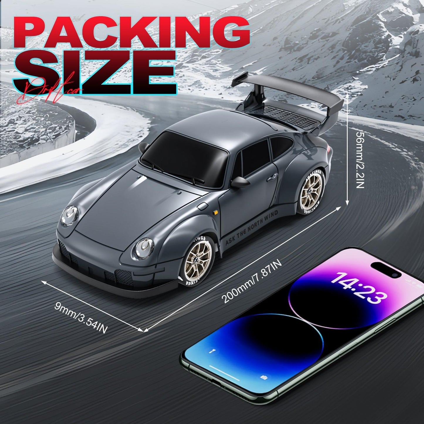 993 GTR Replica Drift RC Car 1:24 Scale High Speed 4WD GYRO 2.4Ghz