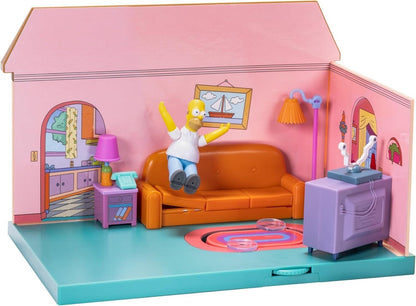 The Simpsons Living Room Diorama Playset 2.5" Figures Jakks Pacific