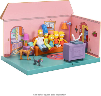 The Simpsons Living Room Diorama Playset 2.5" Figures Jakks Pacific