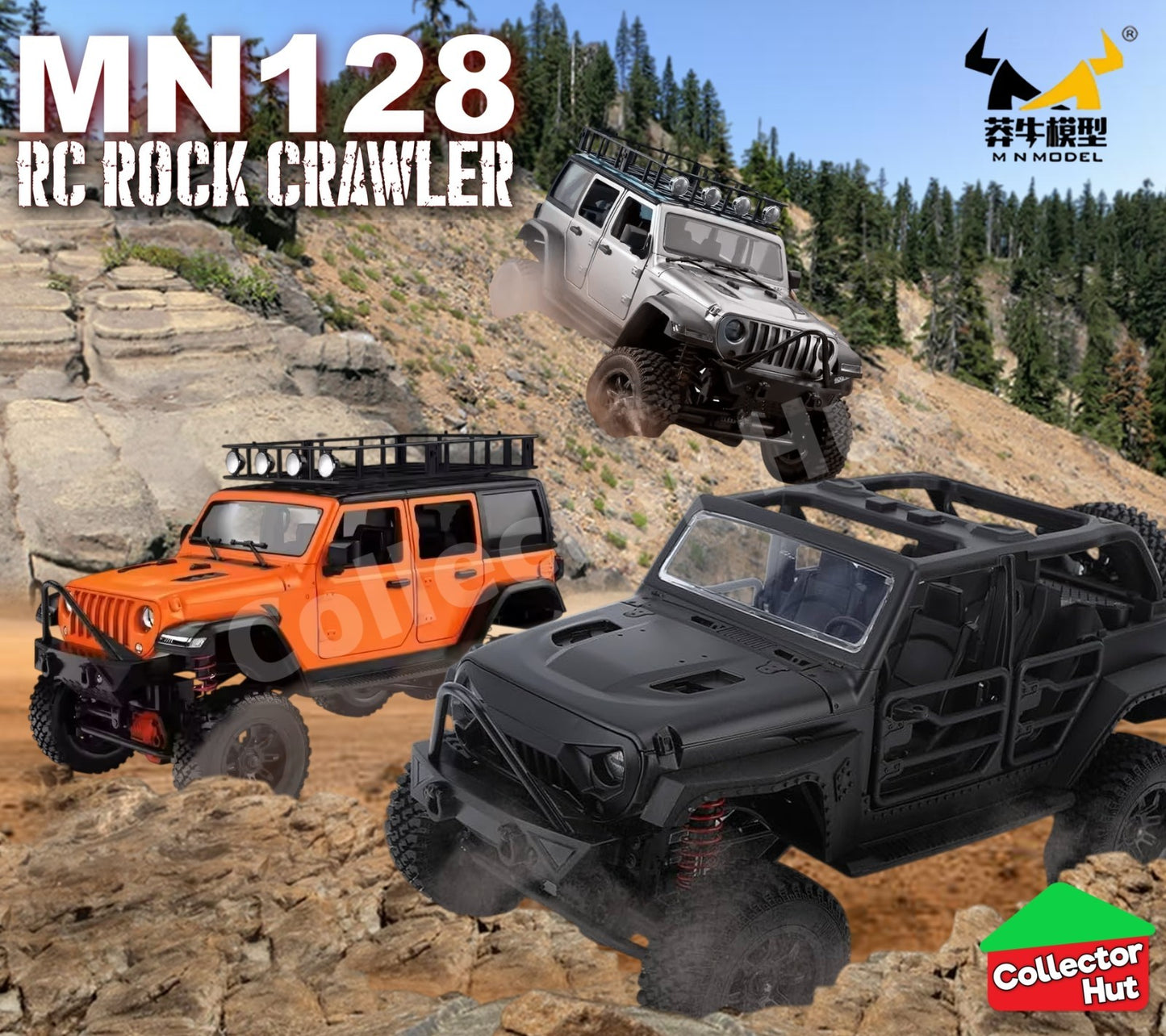 MN128 RC Rock Crawler 1:12 Scale Premium Design Upgradable