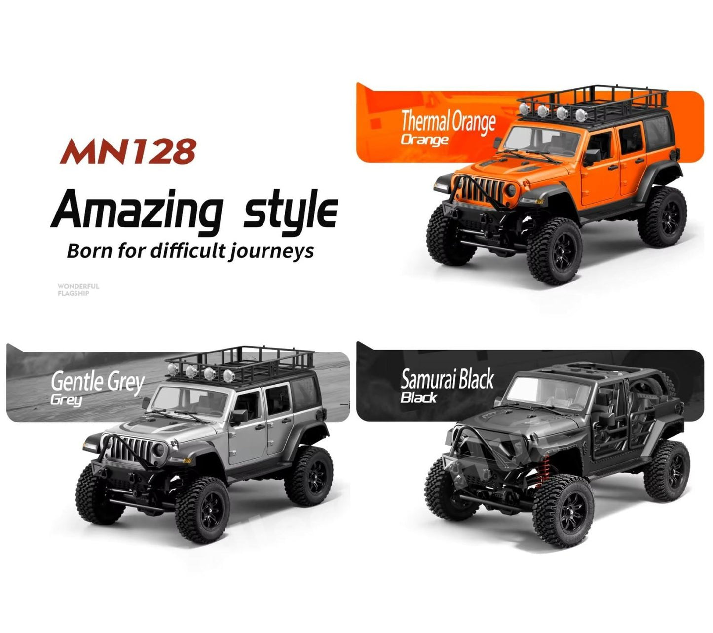 MN128 RC Rock Crawler 1:12 Scale Premium Design Upgradable