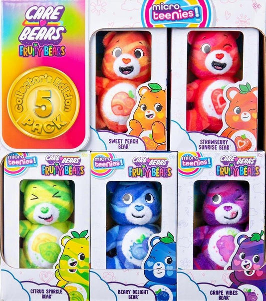 Care Bears Micro Teenies Wave 2 Fruity Bears 5 Pack Mini Plush Toys