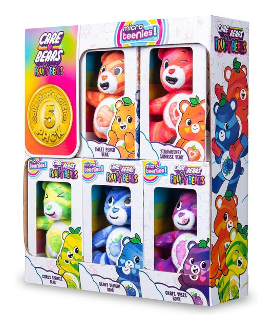 Care Bears Micro Teenies Wave 2 Fruity Bears 5 Pack Mini Plush Toys