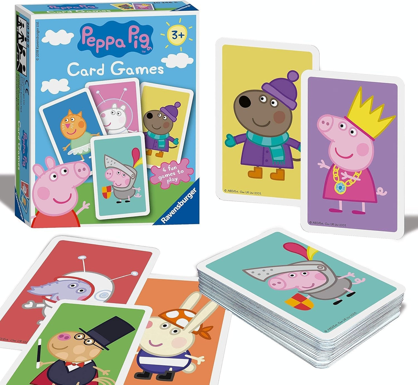 Peppa Pig Card Games for Kids Age 3+ Snap, Happy Family Ravensburger