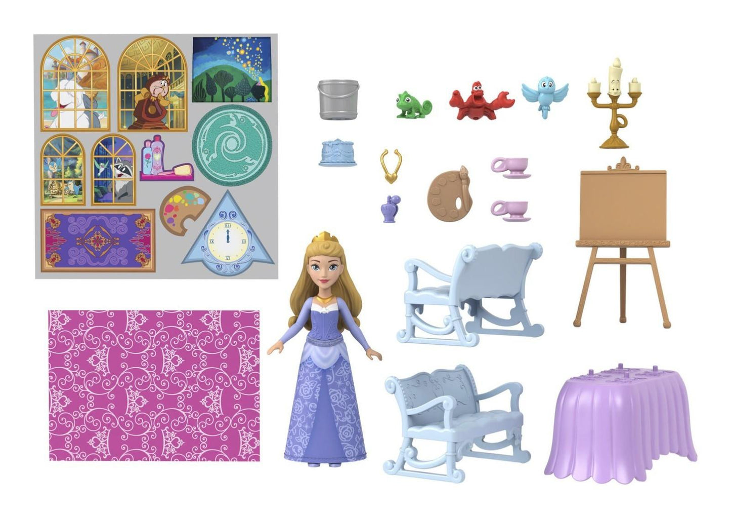 Disney Princess Carriage to Castle 2 in 1 Mini Figure Playset