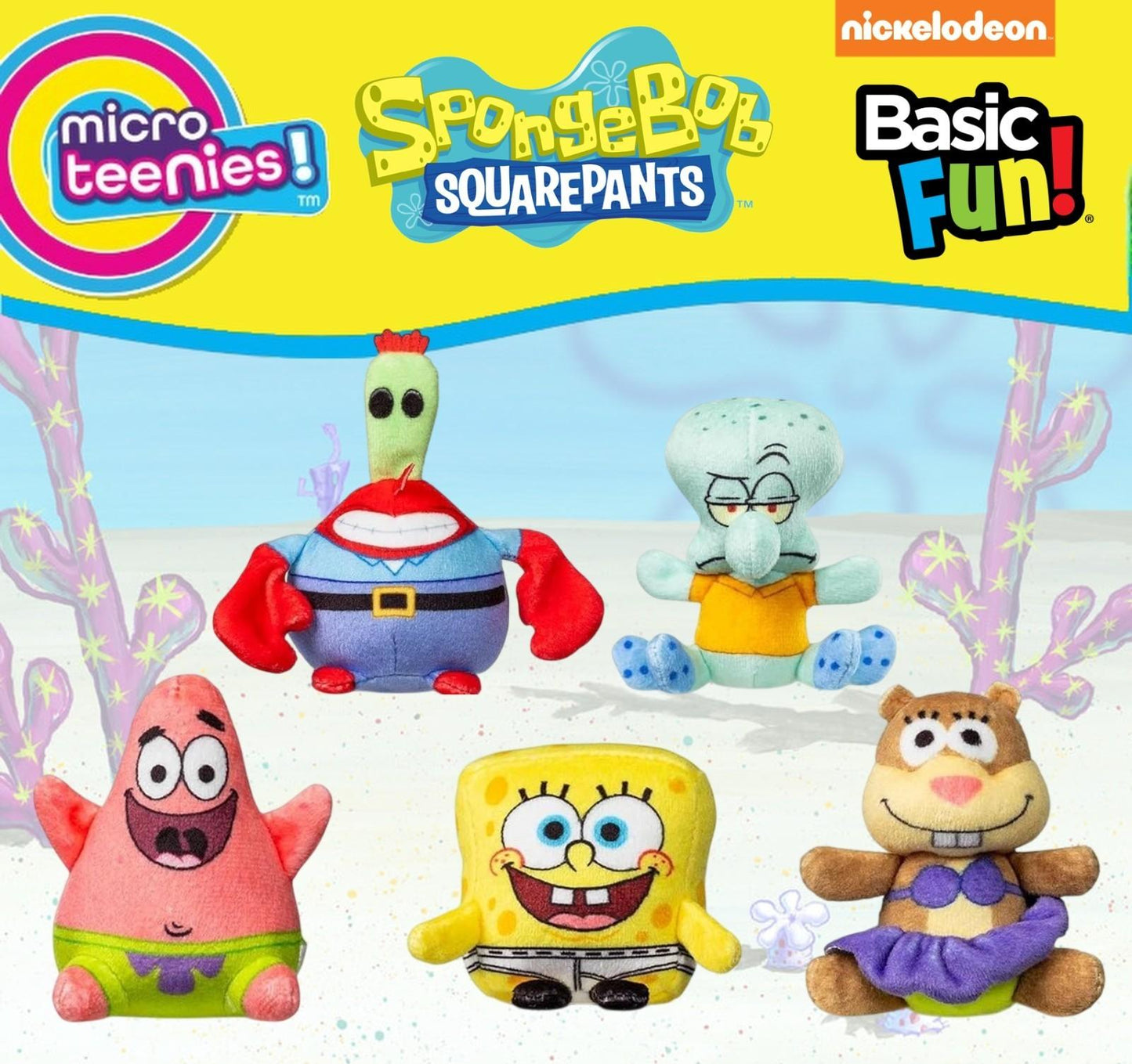 SpongeBob SquarePants Micro Teenies Plushies Set Exclusive Collector 5-Pack