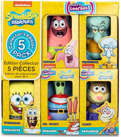 SpongeBob SquarePants Micro Teenies Plushies Set Exclusive Collector 5-Pack
