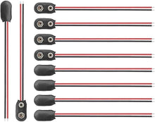 PP3 9V Battery Snap on Leads 10pcs Connector Clip 150mm Straight
