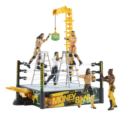 WWE Money In The Bank Cash In Wrestling Ring Playset W/ Accessories 40+ Sounds