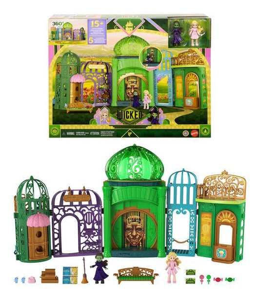 Wicked Emerald City Playset with Glinda & Elphaba Small Dolls