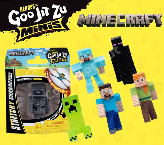 Heroes of Goo Jit Zu Minis Minecraft Stretchy Sensory Toys to Collect!