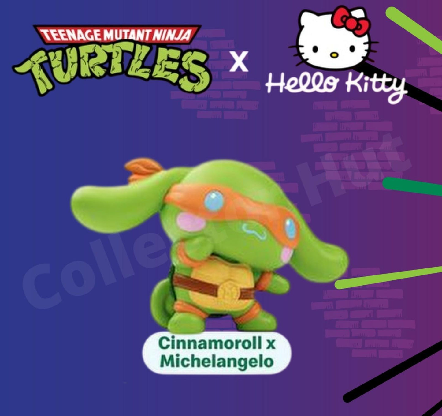 Teenage Mutant Ninja Turtles x Hello Kitty McDonalds Happy Meal Toys TMNT
