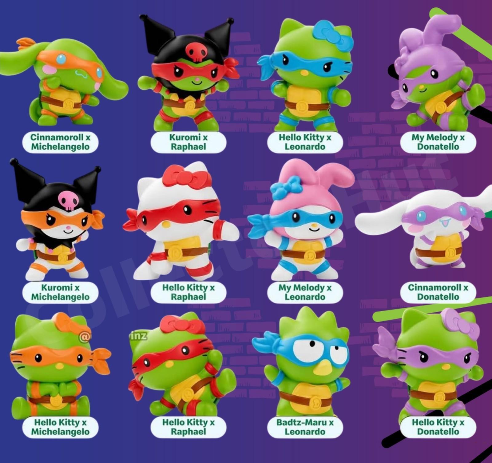 TMNT X Hello Kitty 各7種類 Teenage Mutant Ninja Turtles x Hello Kitty McDonalds Happy Meal