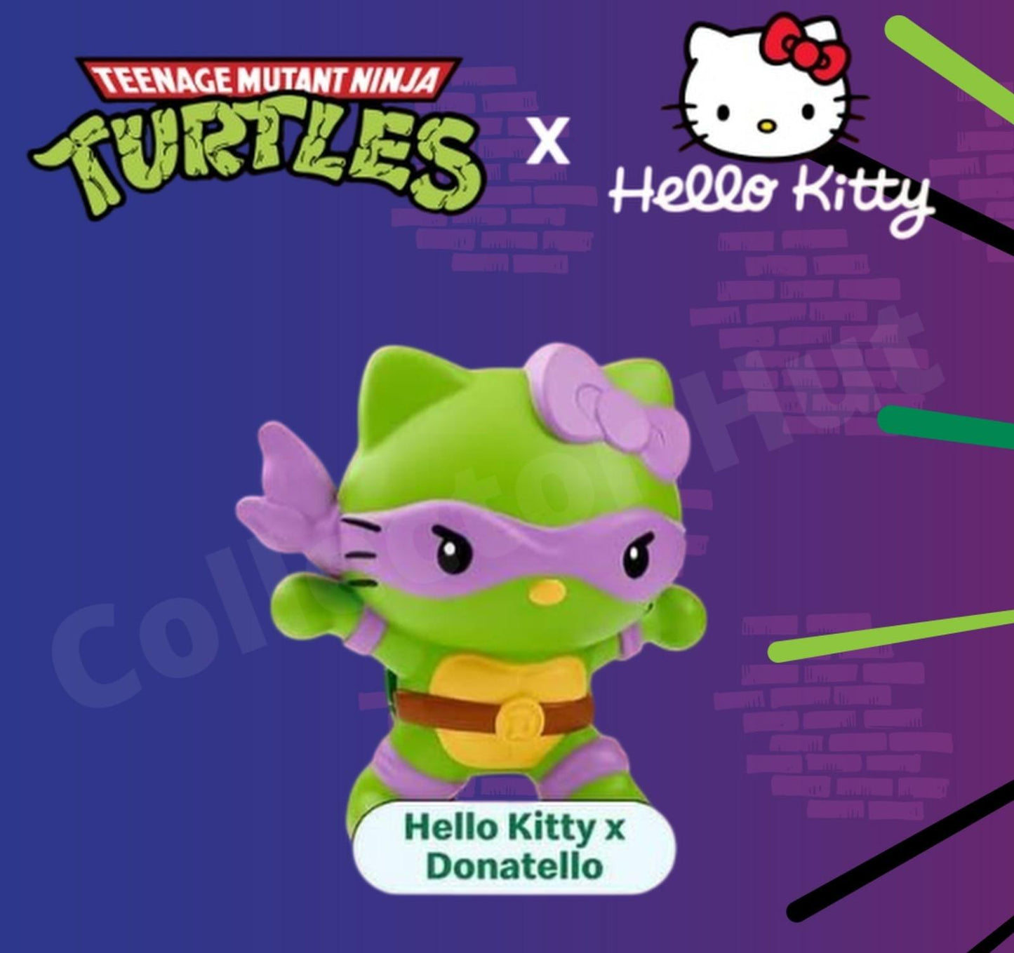 Teenage Mutant Ninja Turtles x Hello Kitty McDonalds Happy Meal Toys TMNT