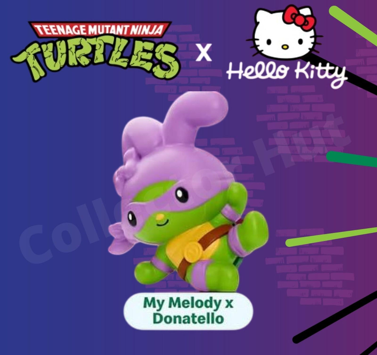 Teenage Mutant Ninja Turtles x Hello Kitty McDonalds Happy Meal Toys TMNT