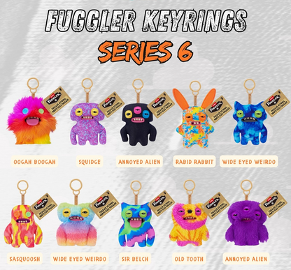 Fugglers 5" Plush Toy Keyrings Series 6 Pick a Character!