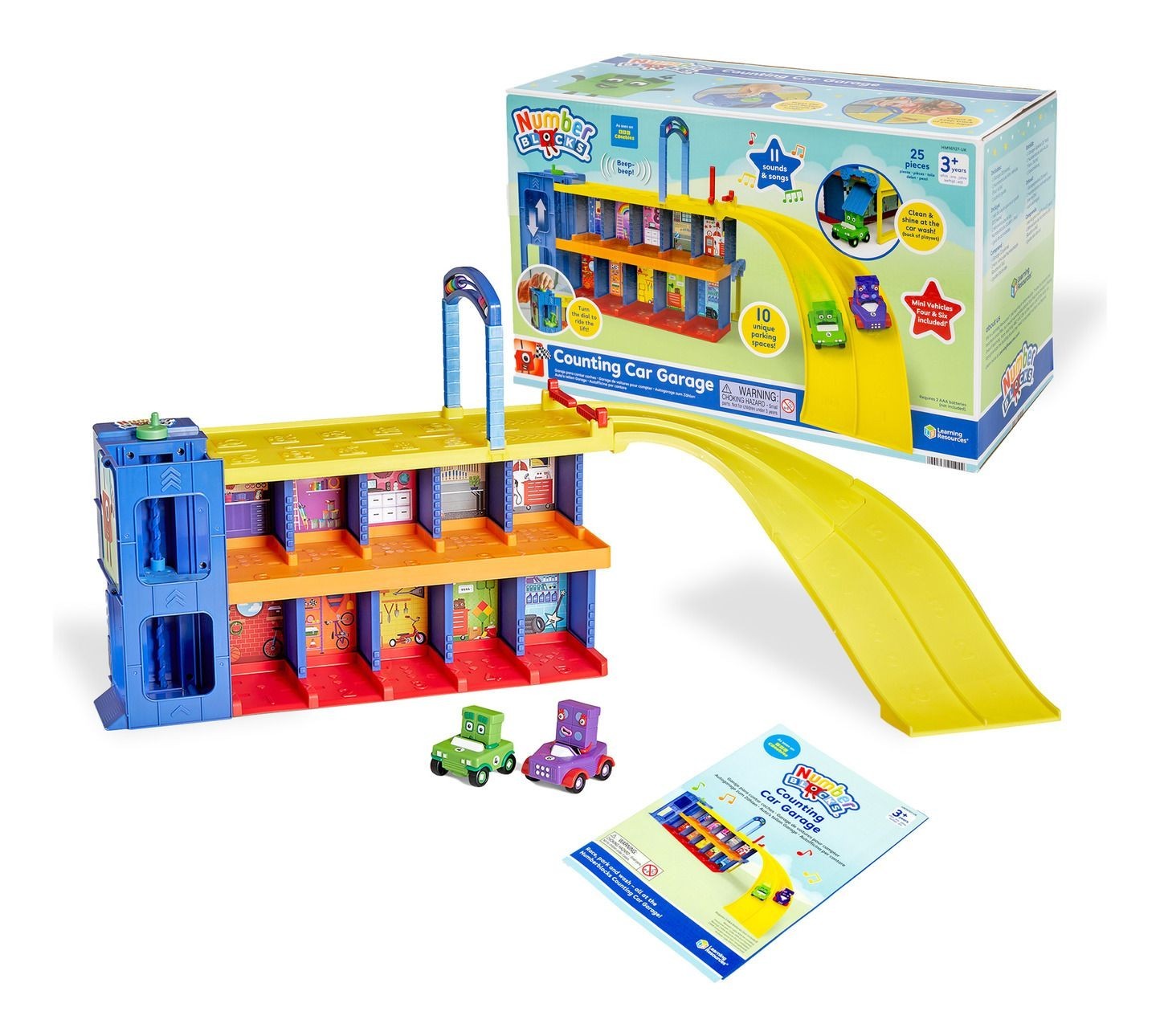 Numberblocks Counting Car Garage for Mini Vehicles
