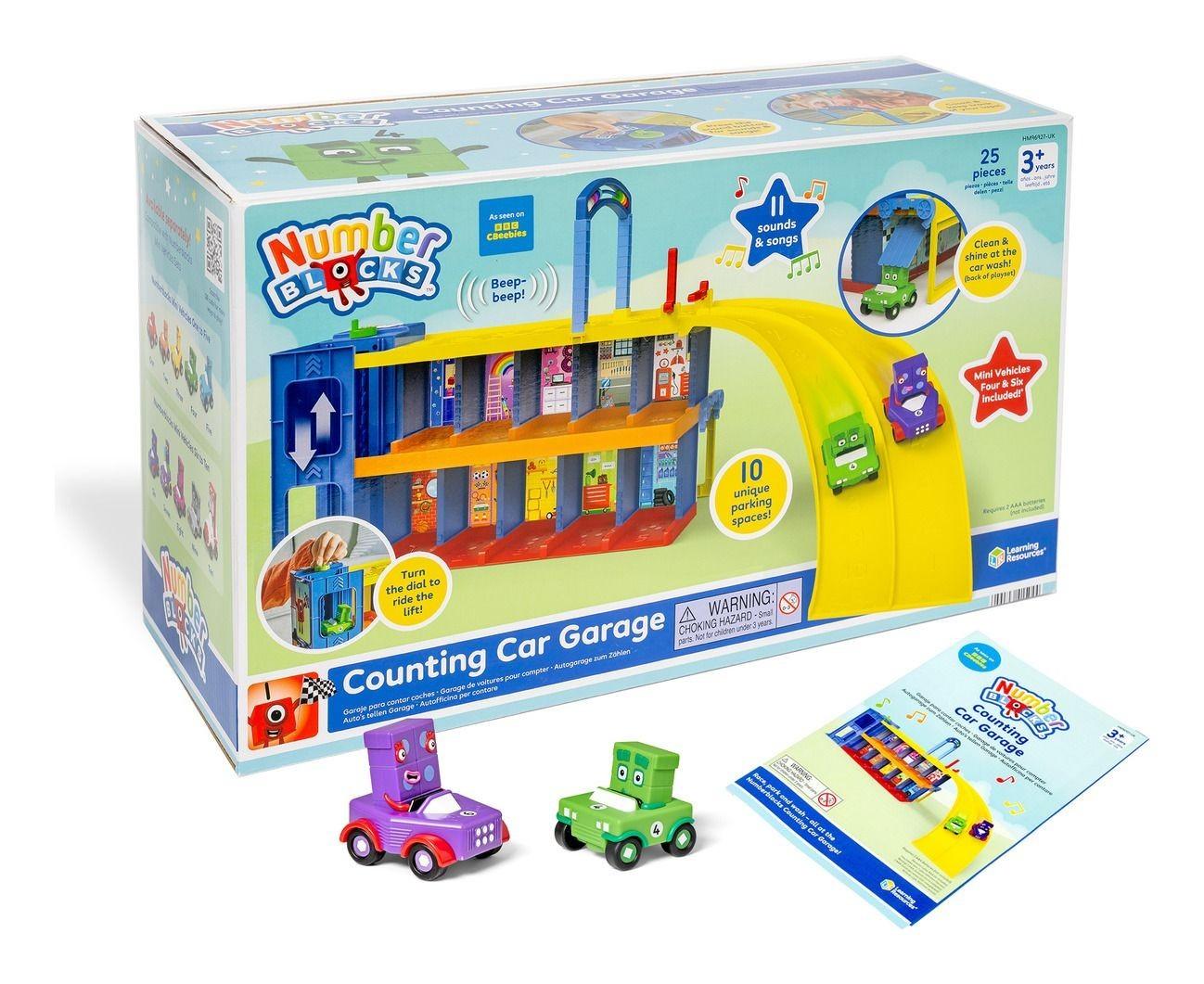 Numberblocks Counting Car Garage for Mini Vehicles