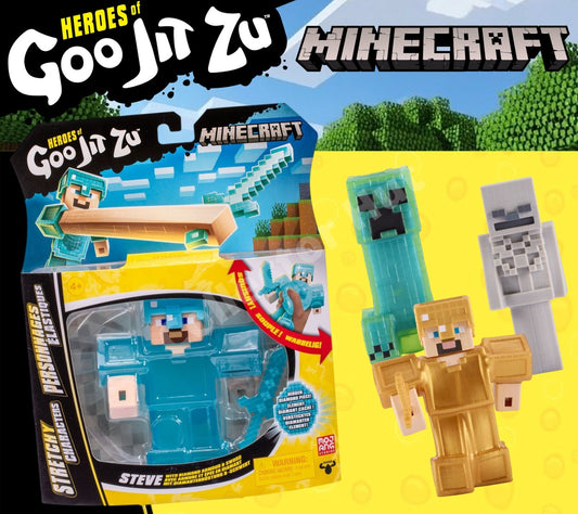 Minecraft Goo Jit Zu Hero Packs Full Size Sensory Toys Collection