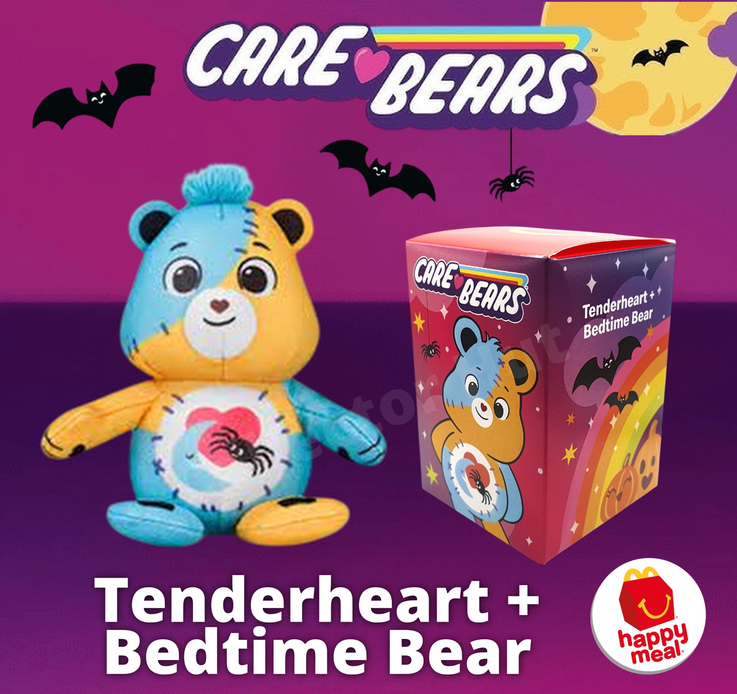 McDonalds Happy Meal 2025 HALLOWEEN CARE BEARS Plush Soft Toys