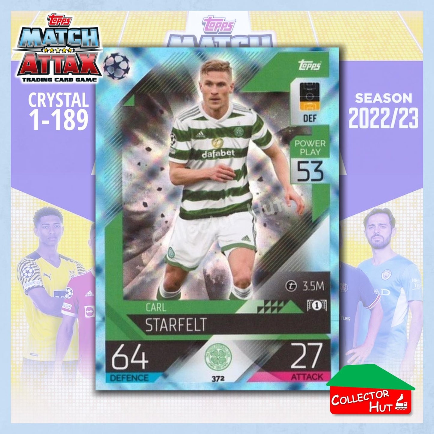 Topps Match Attax Europa Champions League 2022/23 Crystal Parallel Cards 190-387