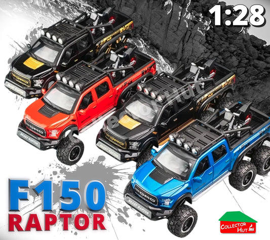 F150 Raptor Diecast Pickup Truck Pullback Model 1:28 Scale Replica