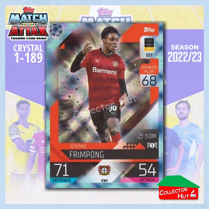 Topps Match Attax Europa Champions League 2022/23 Crystal Parallel Cards 190-387