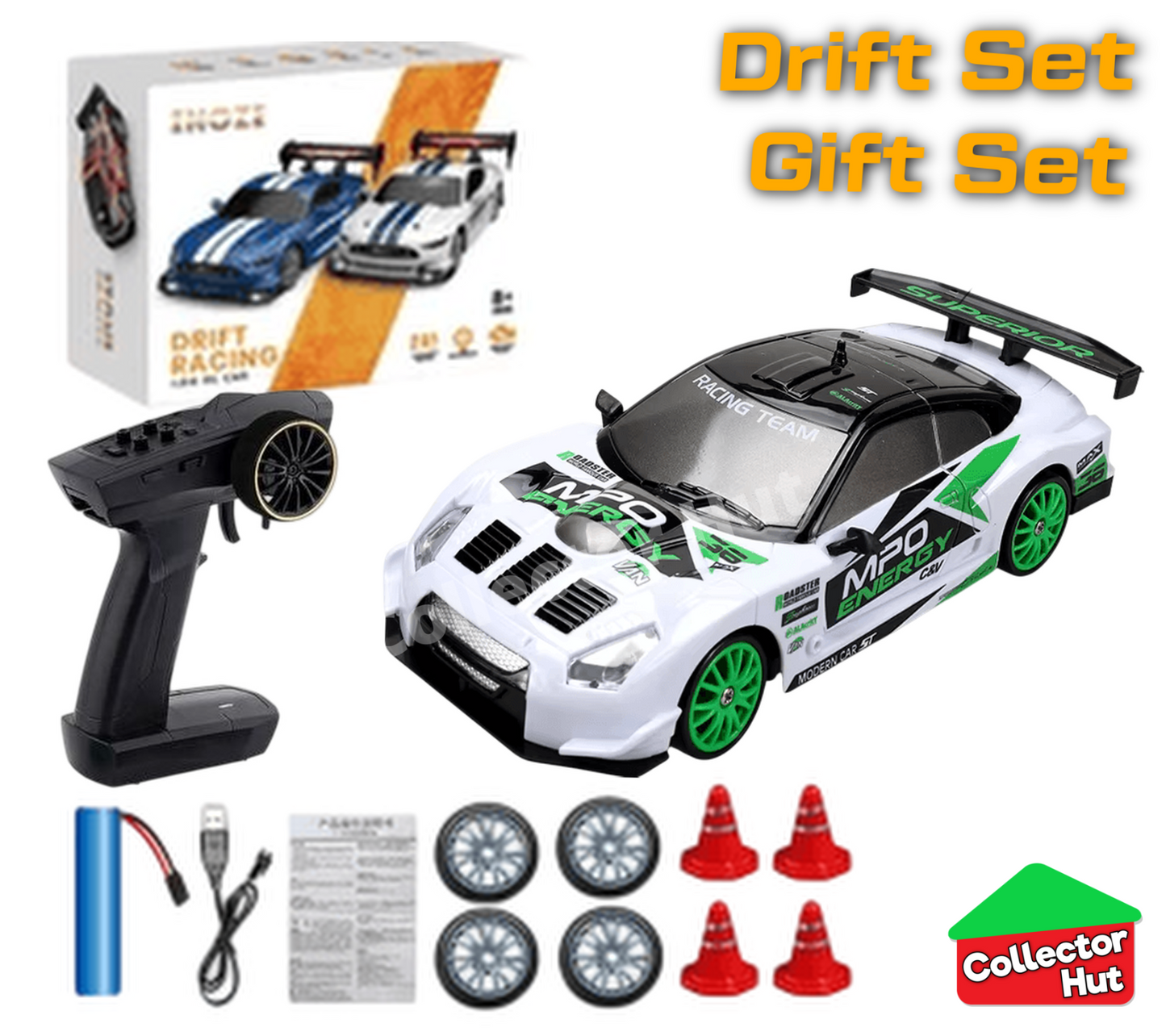 Drift RC Car 1:24 Scale High Speed Remote Control 4WD 2.4Ghz GIFT BOXED