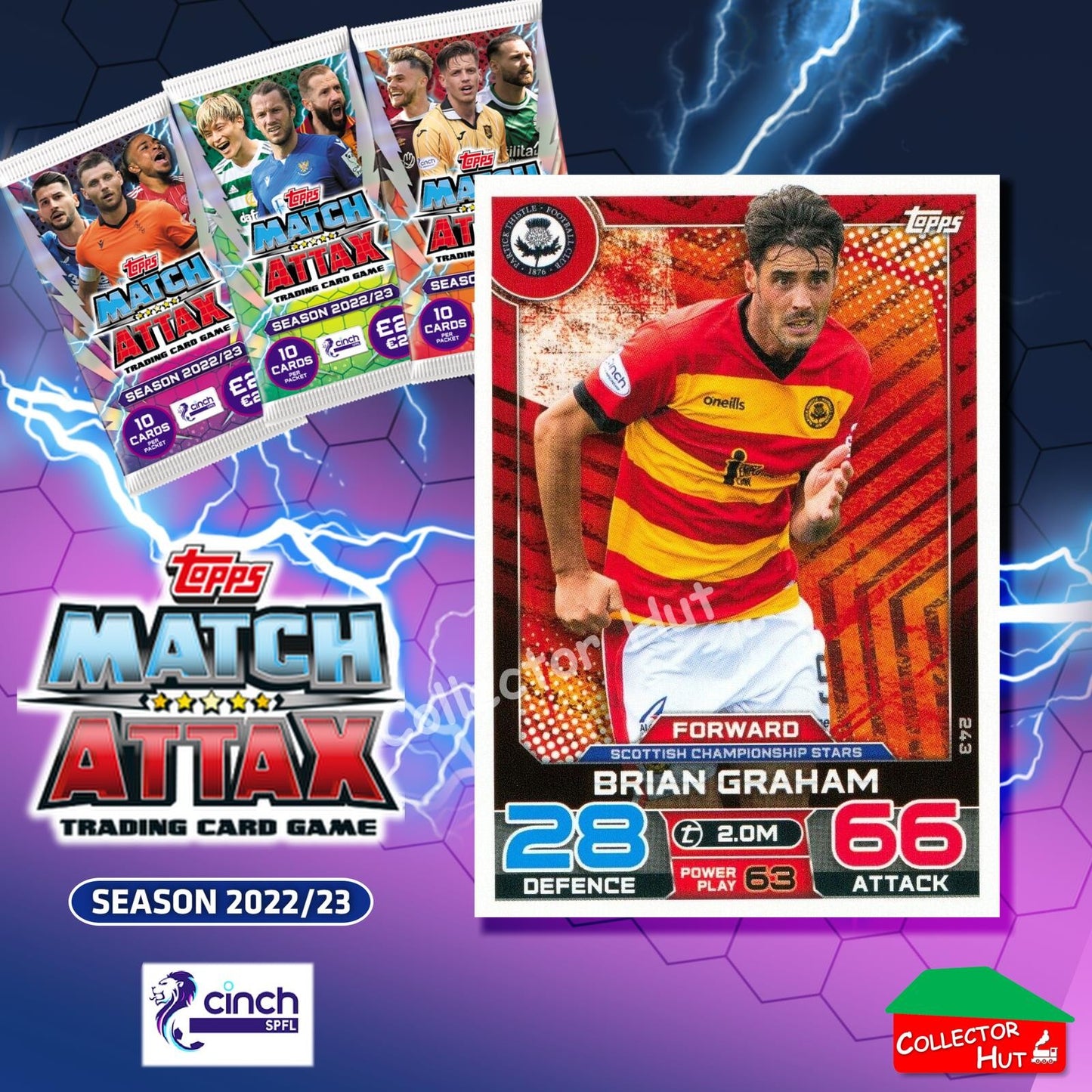TOPPS MATCH ATTAX SPFL 2022/23 #163-264 Choose Your Card