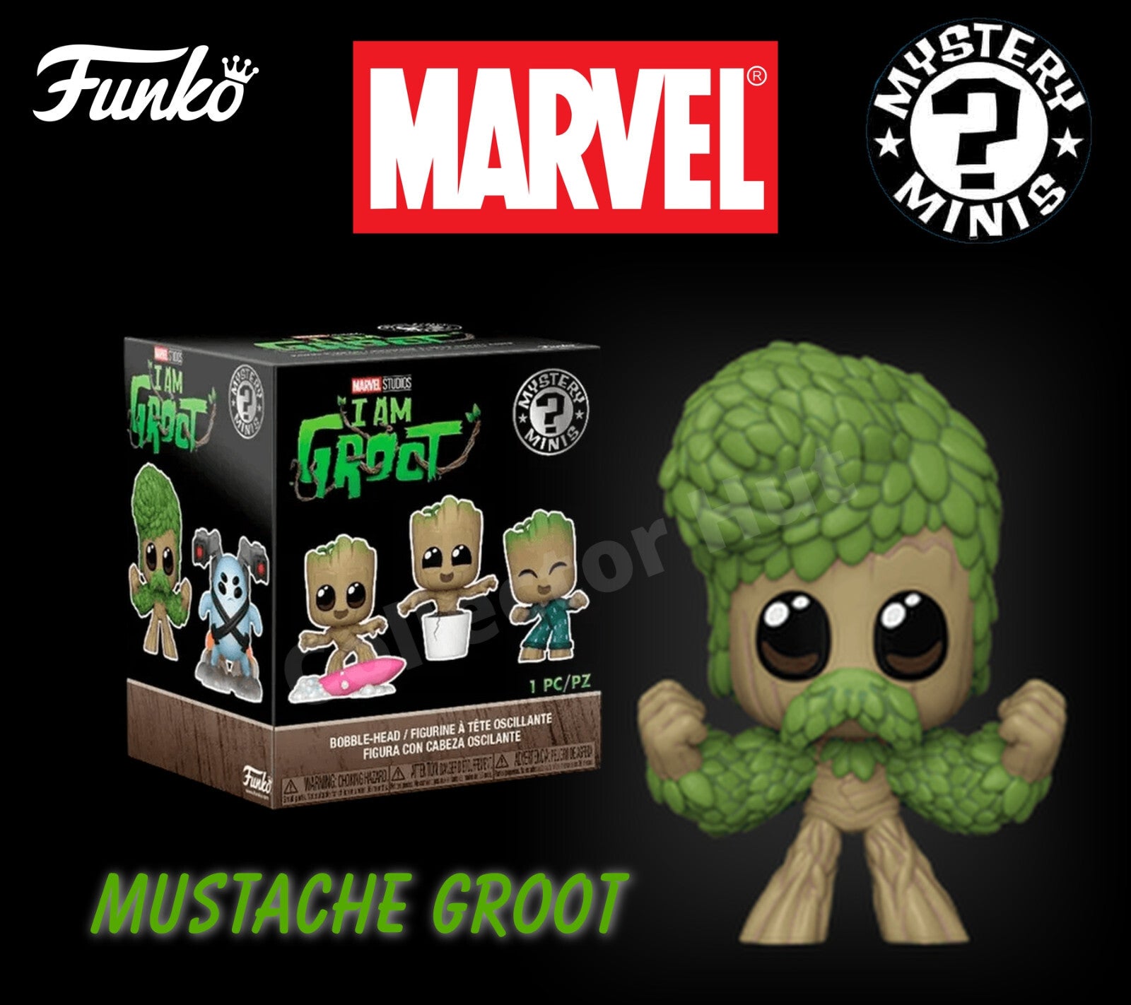 Funko Marvel Mystery Minis I am Groot Bobblehead Figures Guaridans of the Galaxy
