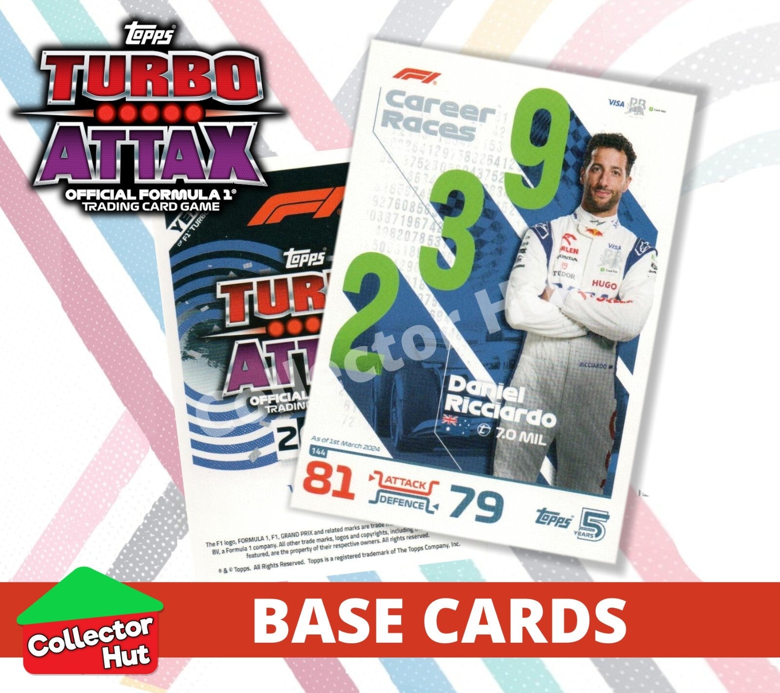 Topps Turbo Attax Formula 1 F1 2024 #1-166 Base Cards YOU CHOOSE