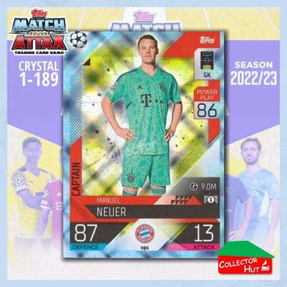 Topps Match Attax Europa Champions League 2022/23 Crystal Parallel Cards 190-387