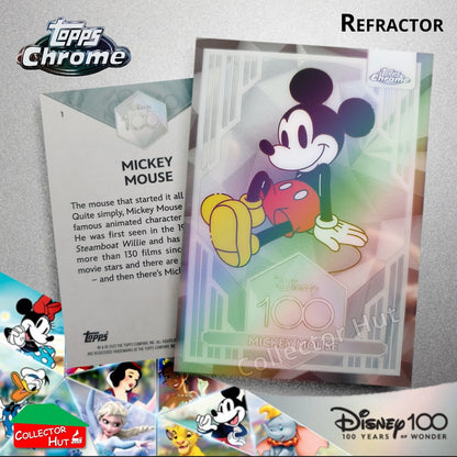 Disney 100 Topps Chrome 2023 REFRACTOR Cards 1-100 Pick Singles