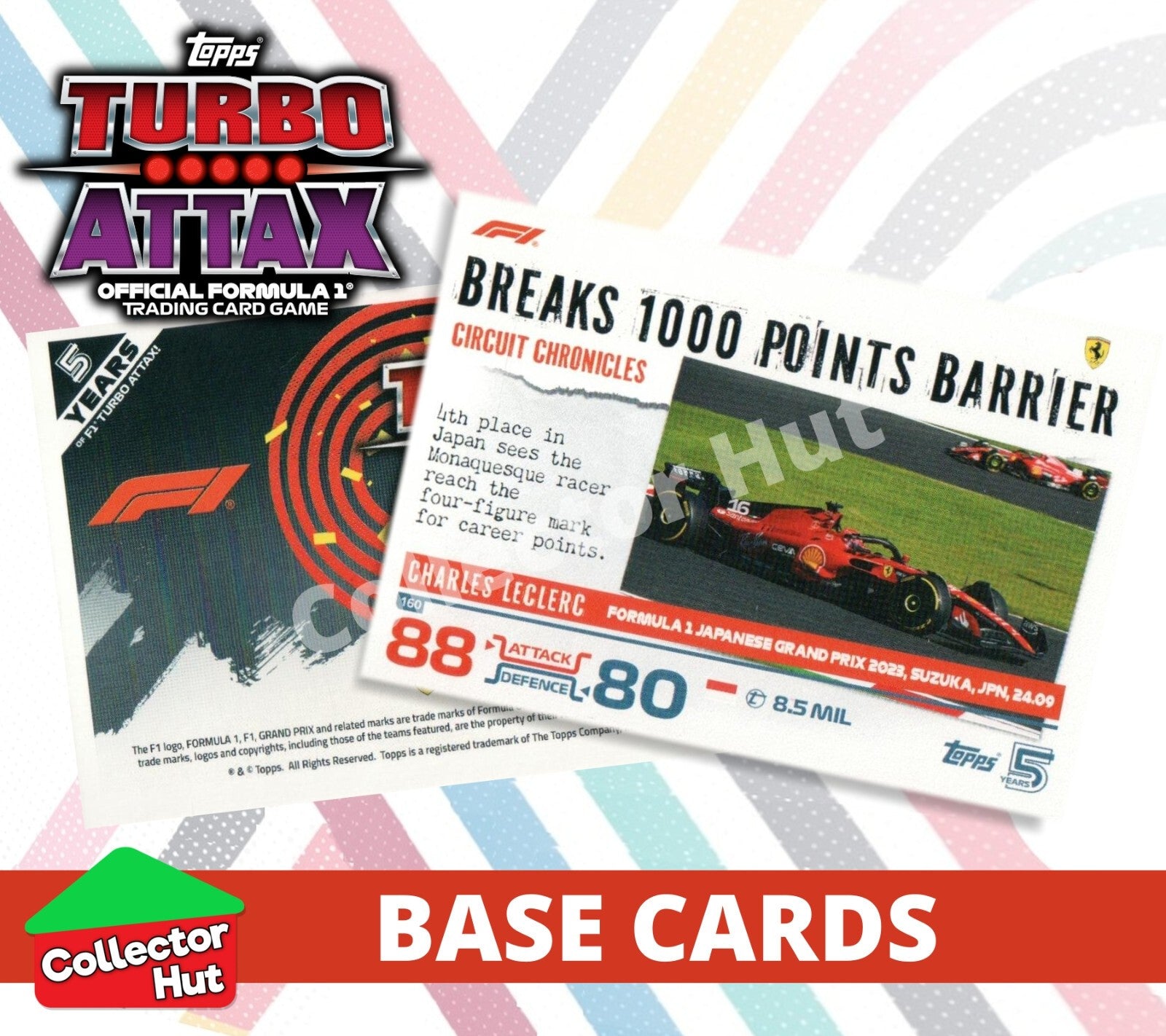 Topps Turbo Attax Formula 1 F1 2024 #1-166 Base Cards YOU CHOOSE