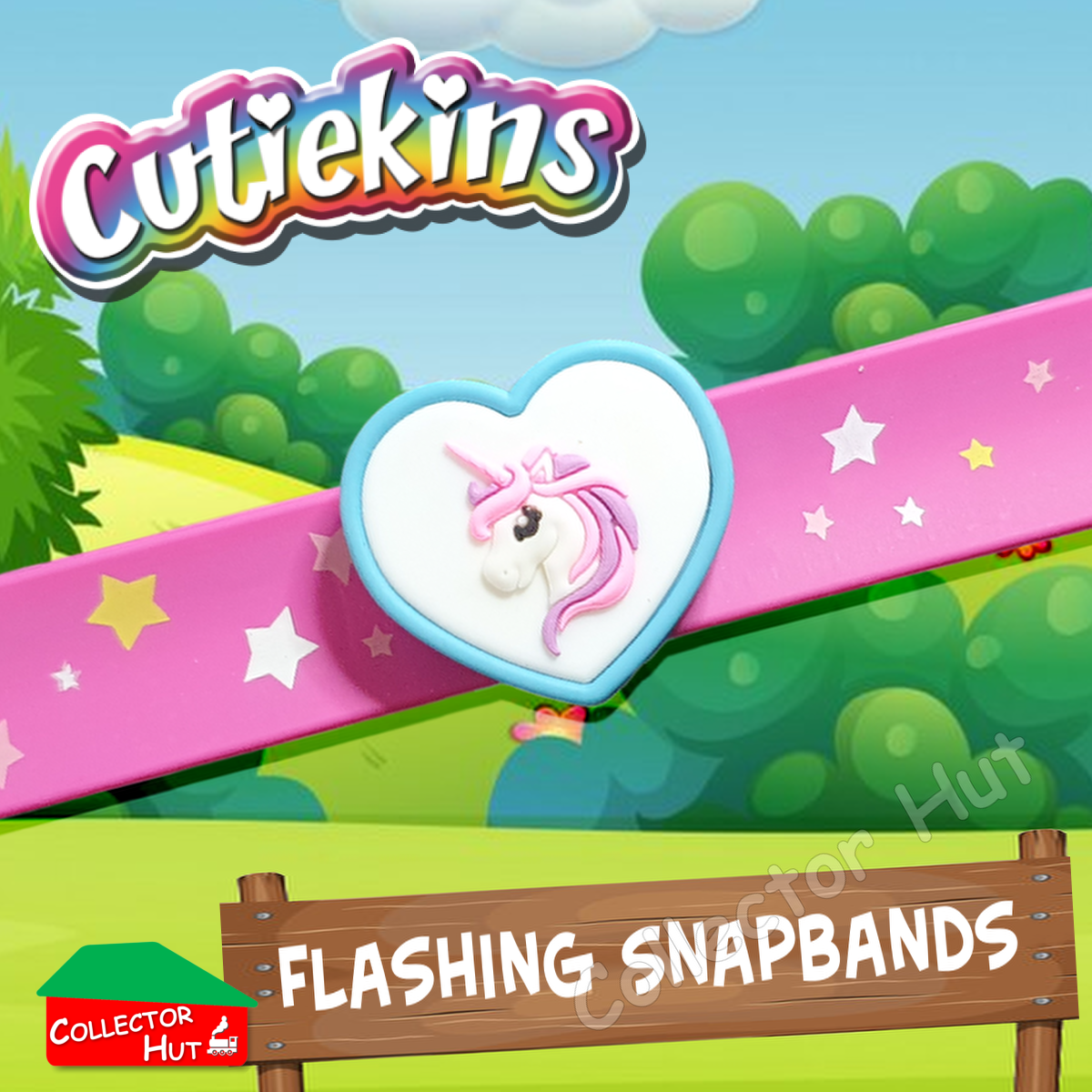 Snap On Wrist Bracelets Cutiekins Flashing Cute Animal Kids Toy for Party Bags