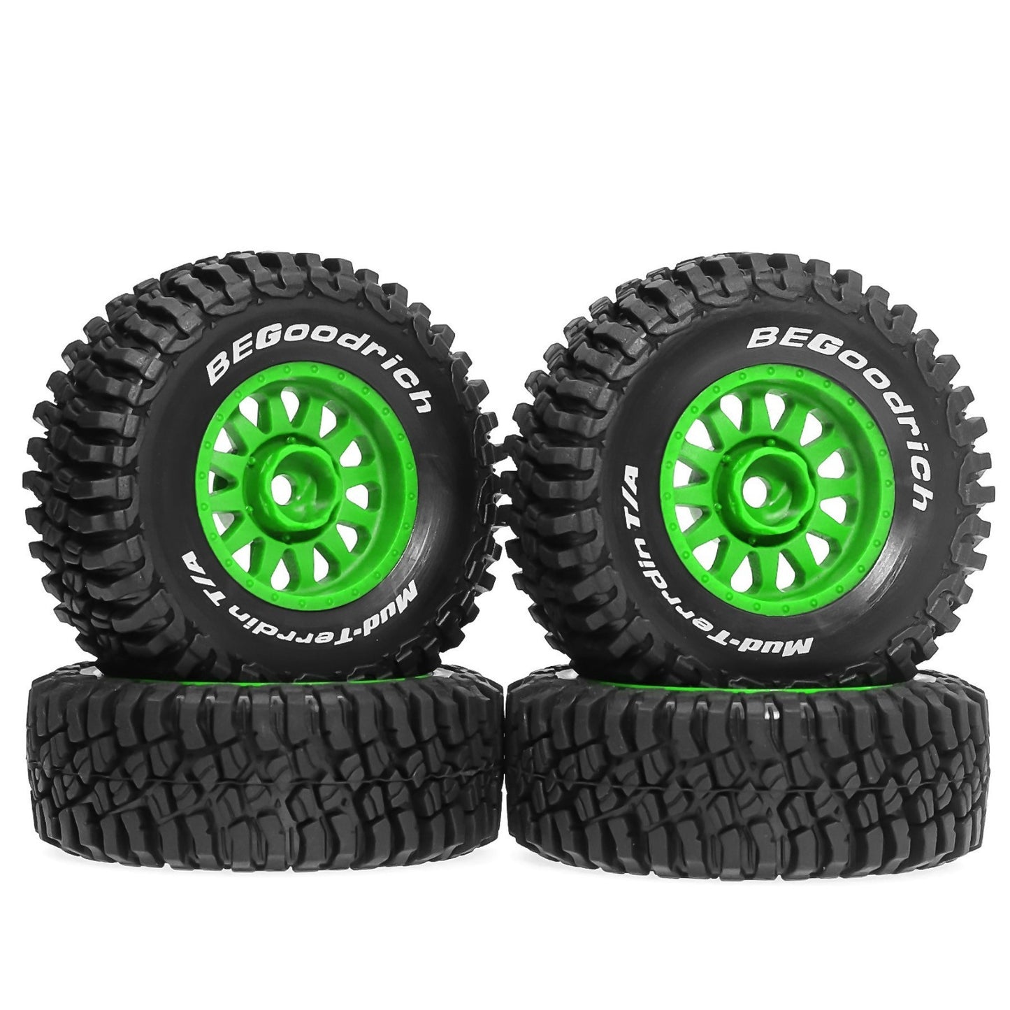 RC Model Wheels Tyres 12mm Hub 73mm x 34mm 38g 4pcs Set Car Truck MN168 WPL
