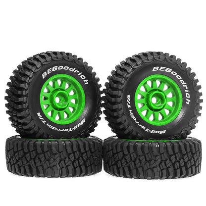 RC Model Wheels Tyres 12mm Hub 73mm x 34mm 38g 4pcs Set Car Truck MN168 WPL