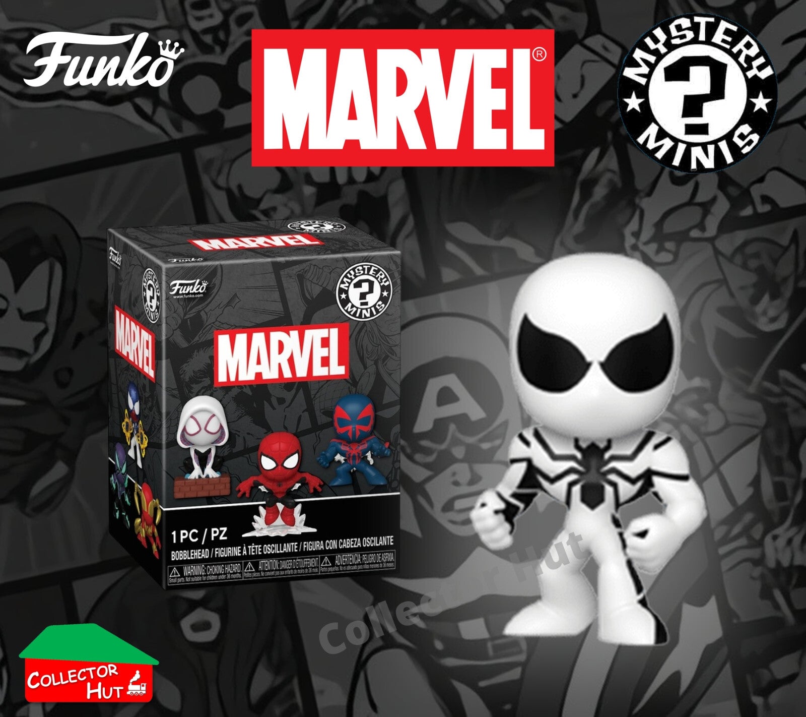Funko Marvel Spider-Man Mini Mystery Bobblehead Figures
