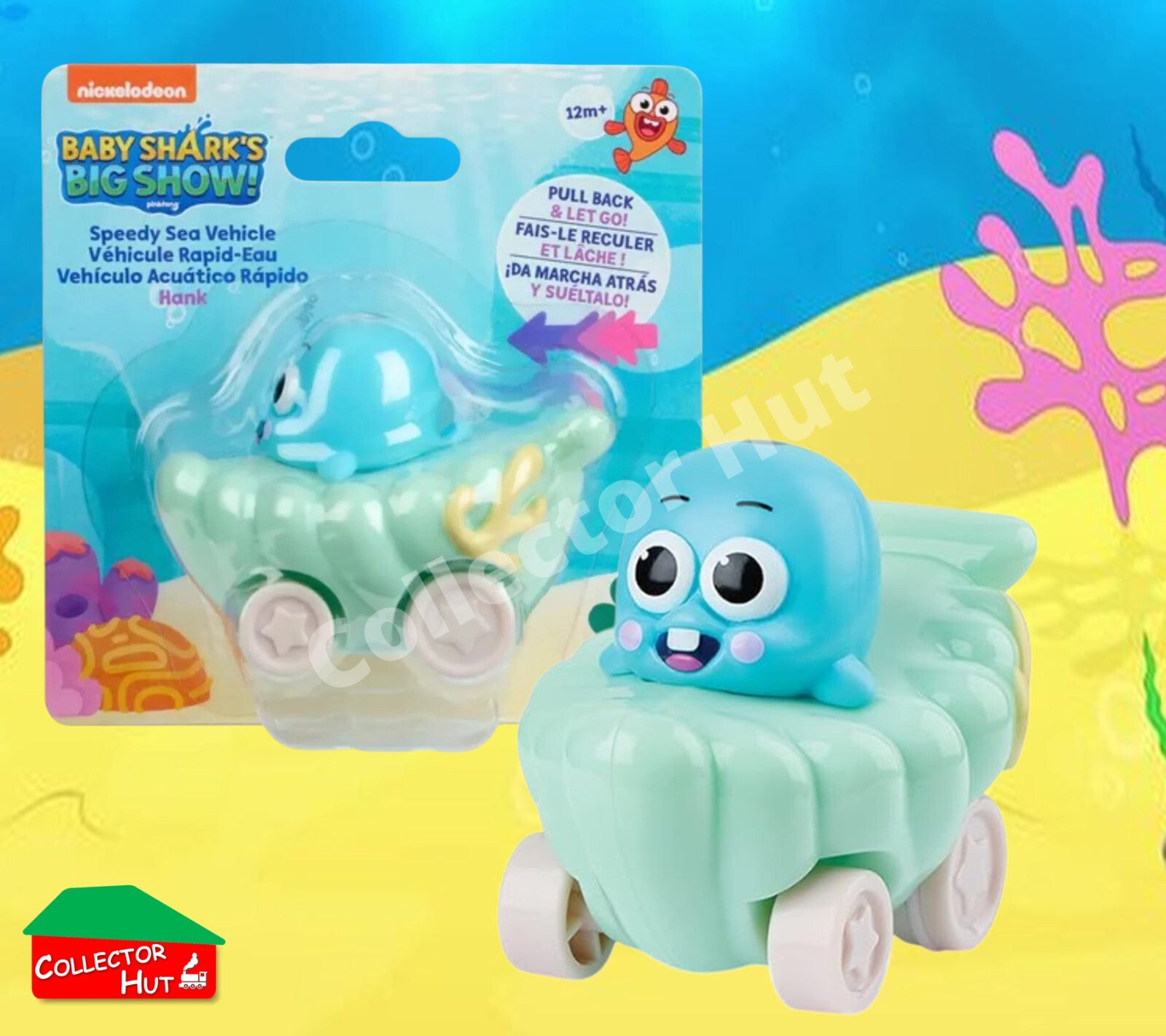 Baby Shark Pull-Back Sea Vehicle Toys Gneuine Nickelodeon Collection